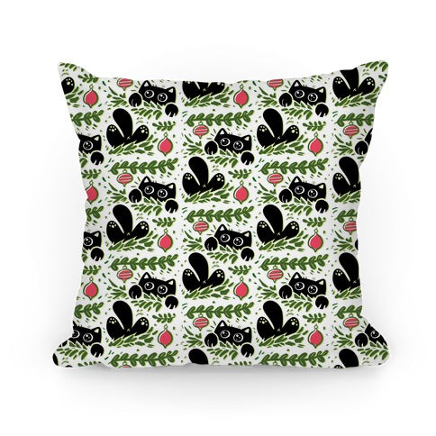 Cat In Christmas Tree Pattern Pillow